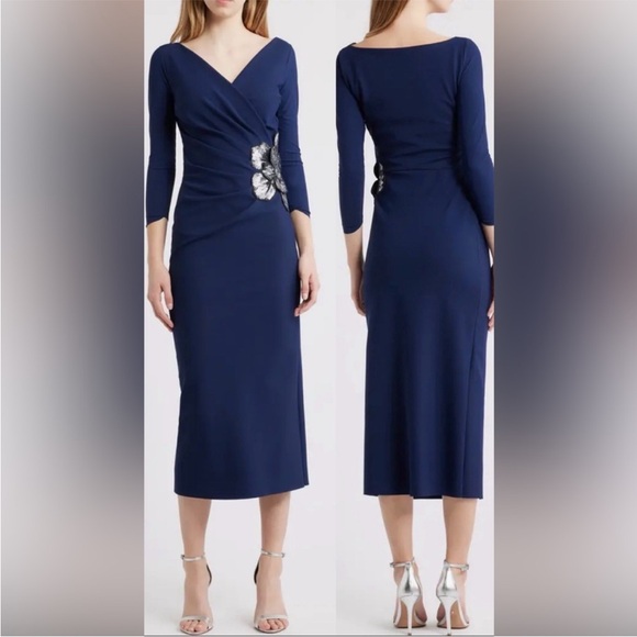 Chiara Boni La Petite Robe Onori Sequined Floral Cocktail Dress